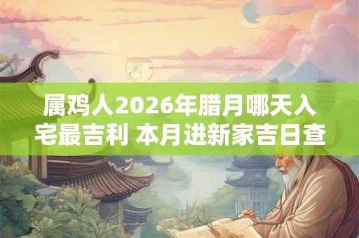 属鸡人2026年腊月哪天入宅最吉利 本月进新家吉日查询