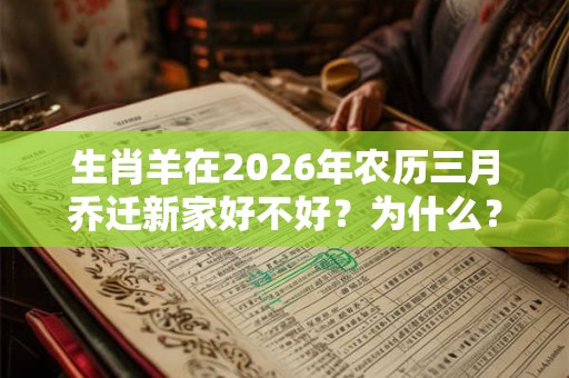 生肖羊在2026年农历三月乔迁新家好不好？为什么？