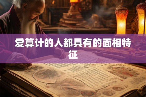 爱算计的人都具有的面相特征