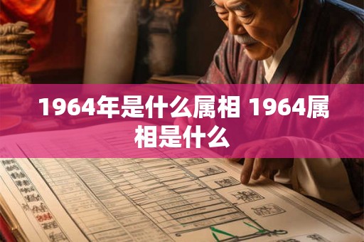 1964年是什么属相 1964属相是什么