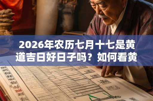 2026年农历七月十七是黄道吉日好日子吗？如何看黄道吉日？