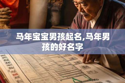 马年宝宝男孩起名,马年男孩的好名字