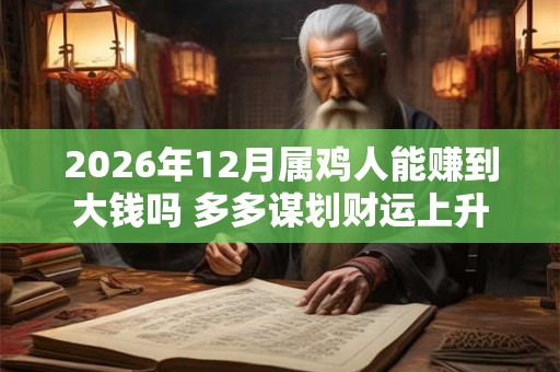 2026年12月属鸡人能赚到大钱吗 多多谋划财运上升 2026年12月属鸡人能赚到大钱吗 多多谋划财运上升