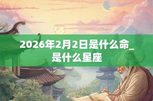 2026年2月2日是什么命_是什么星座