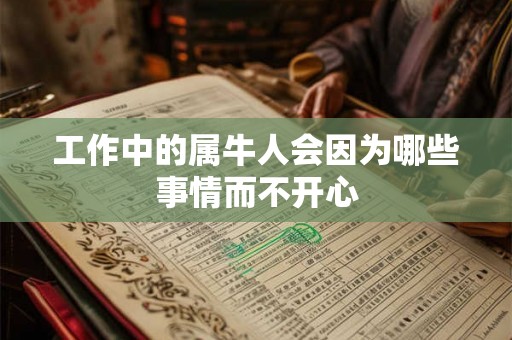 工作中的属牛人会因为哪些事情而不开心