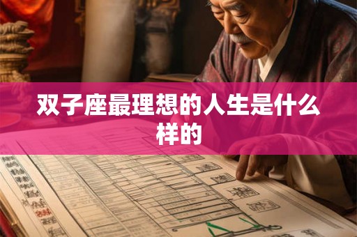 双子座最理想的人生是什么样的