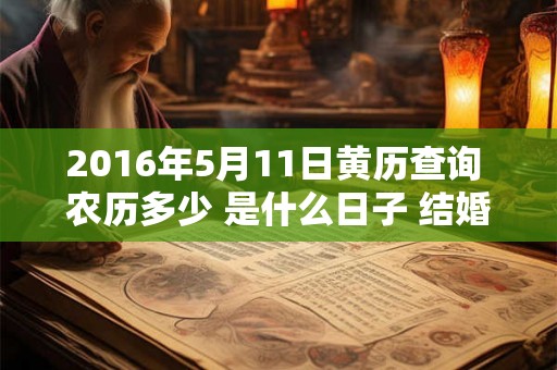 2016年5月11日黄历查询 农历多少 是什么日子 结婚吉时