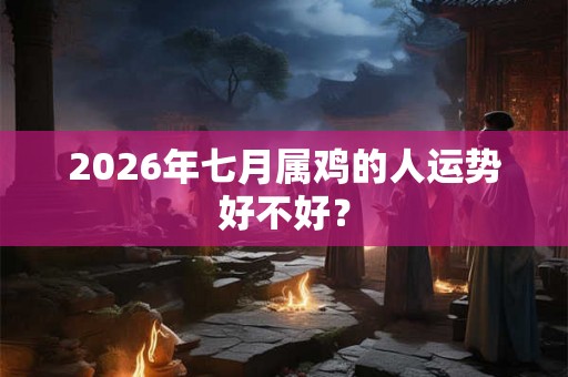 2026年七月属鸡的人运势好不好? 2026年七月属鸡的人运势好不好?