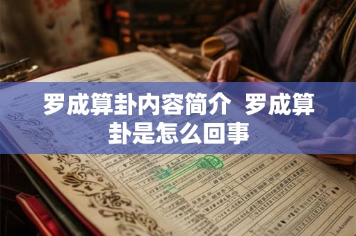 罗成算卦内容简介  罗成算卦是怎么回事
