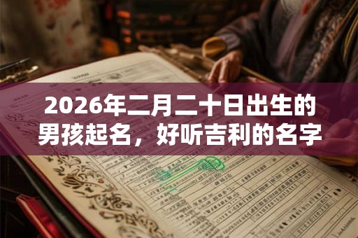 2026年二月二十日出生的男孩起名，好听吉利的名字大全