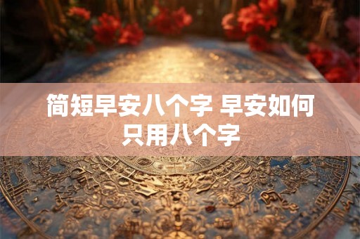 简短早安八个字 早安如何只用八个字