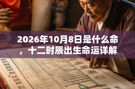2026年10月8日是什么命,十二时辰出生命运详解 2026年10月8日是什么命,十二时辰出生命运详解