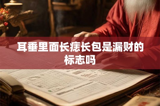 耳垂里面长痣长包是漏财的标志吗