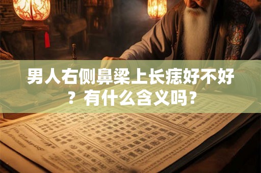 男人右侧鼻梁上长痣好不好?有什么含义吗? 男人右侧鼻梁上长痣好不好?有什么含义吗?