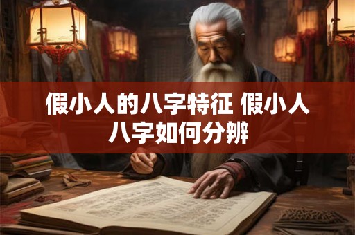 假小人的八字特征 假小人八字如何分辨 假小人的八字特征 假小人八字如何分辨