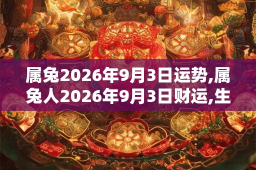 属兔2026年9月3日运势,属兔人2026年9月3日财运,生肖兔2026年9月3日运势