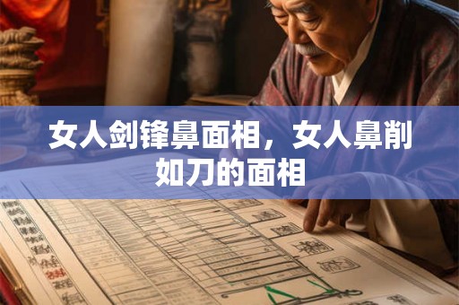 女人剑锋鼻面相，女人鼻削如刀的面相