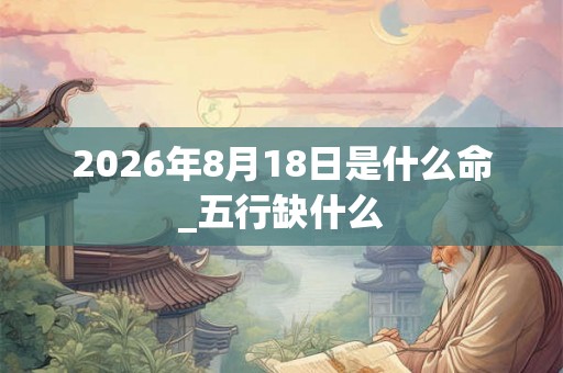 2026年8月18日是什么命_五行缺什么