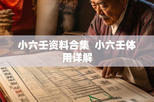 小六壬资料合集  小六壬体用详解