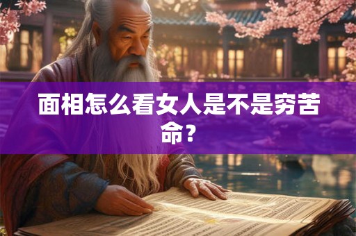 面相怎么看女人是不是穷苦命? 面相怎么看女人是不是穷苦命?