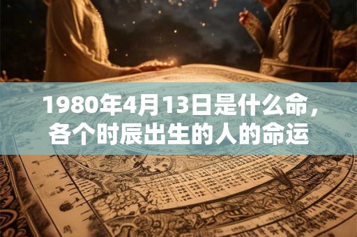 1980年4月13日是什么命，各个时辰出生的人的命运