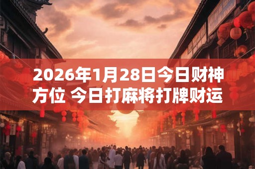 2026年1月28日今日财神方位 今日打麻将打牌财运方位