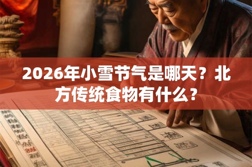 2026年小雪节气是哪天？北方传统食物有什么？