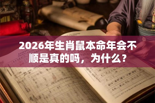 2026年生肖鼠本命年会不顺是真的吗，为什么？
