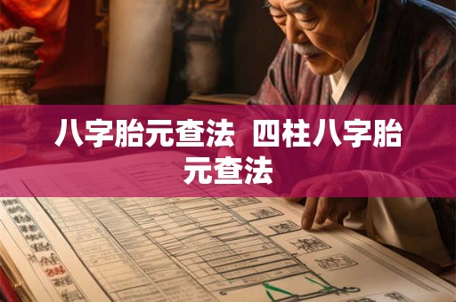 八字胎元查法  四柱八字胎元查法