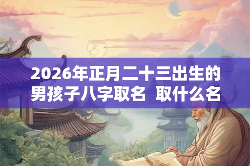 2026年正月二十三出生的男孩子八字取名 取什么名字最好 2026年正月二十三出生的男孩子八字取名 取什么名字最好