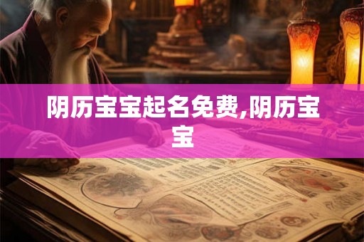 阴历宝宝起名免费,阴历宝宝