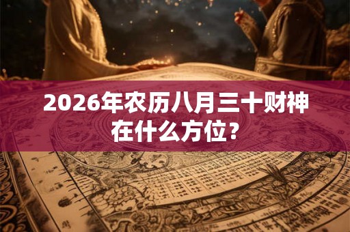 2026年农历八月三十财神在什么方位？