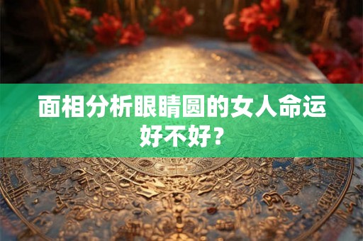 面相分析眼睛圆的女人命运好不好？