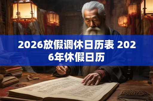 2026放假调休日历表 2026年休假日历