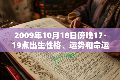 2009年10月18日傍晚17-19点出生性格、运势和命运