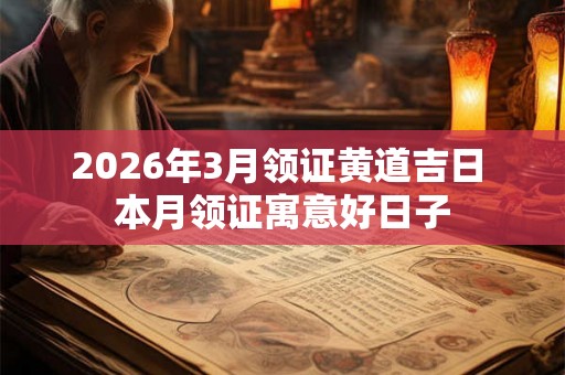 2026年3月领证黄道吉日 本月领证寓意好日子