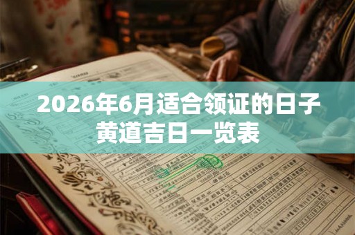 2026年6月适合领证的日子黄道吉日一览表 2026年6月适合领证的日子黄道吉日一览表