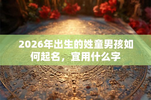 2026年出生的姓童男孩如何起名，宜用什么字