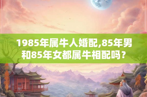 1985年属牛人婚配,85年男和85年女都属牛相配吗？