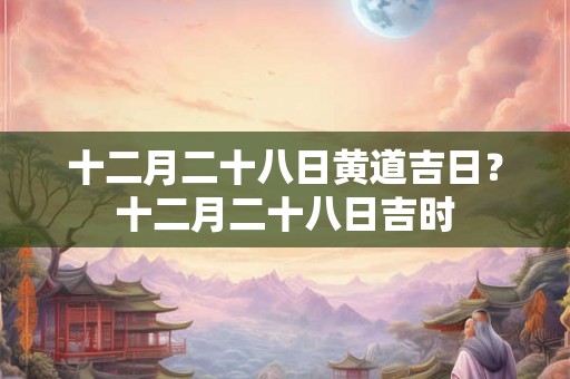 十二月二十八日黄道吉日？十二月二十八日吉时