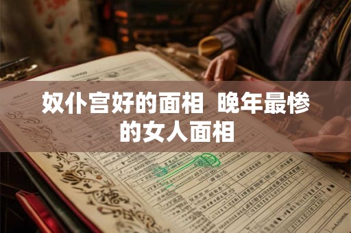 奴仆宫好的面相  晚年最惨的女人面相
