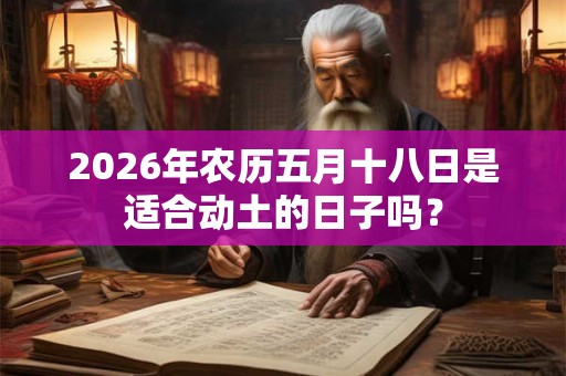 2026年农历五月十八日是适合动土的日子吗? 2026年农历五月十八日是适合动土的日子吗?