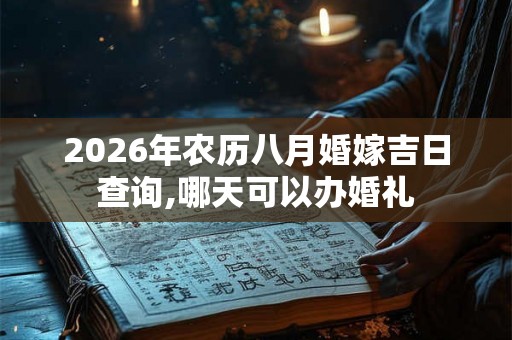2026年农历八月婚嫁吉日查询,哪天可以办婚礼 2026年农历八月婚嫁吉日查询,哪天可以办婚礼