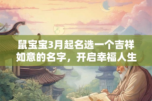 鼠宝宝3月起名选一个吉祥如意的名字，开启幸福人生之旅