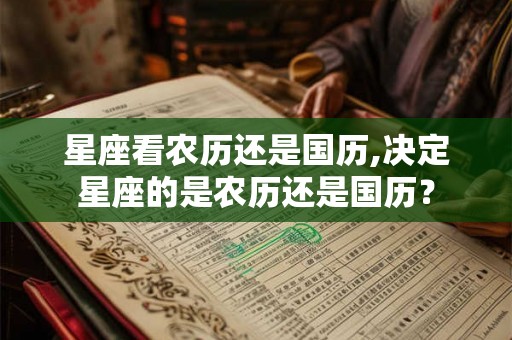 星座看农历还是国历,决定星座的是农历还是国历？