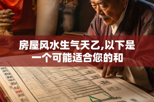 房屋风水生气天乙,以下是一个可能适合您的和
