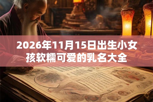 2026年11月15日出生小女孩软糯可爱的乳名大全
