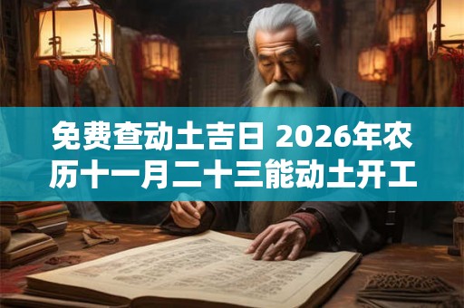 免费查动土吉日 2026年农历十一月二十三能动土开工吗