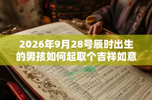 2026年9月28号辰时出生的男孩如何起取个吉祥如意的名字和五行属性
