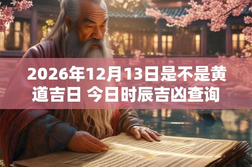 2026年12月13日是不是黄道吉日 今日时辰吉凶查询